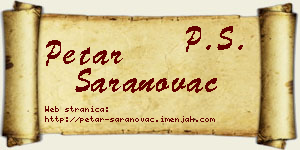 Petar Saranovac vizit kartica